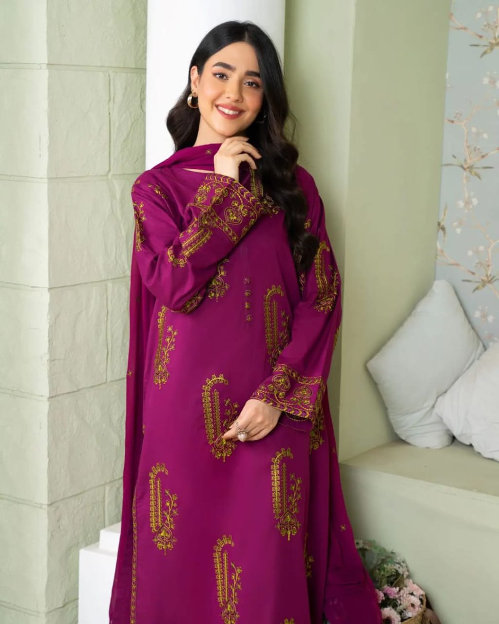 Amber 3pc Embroidered