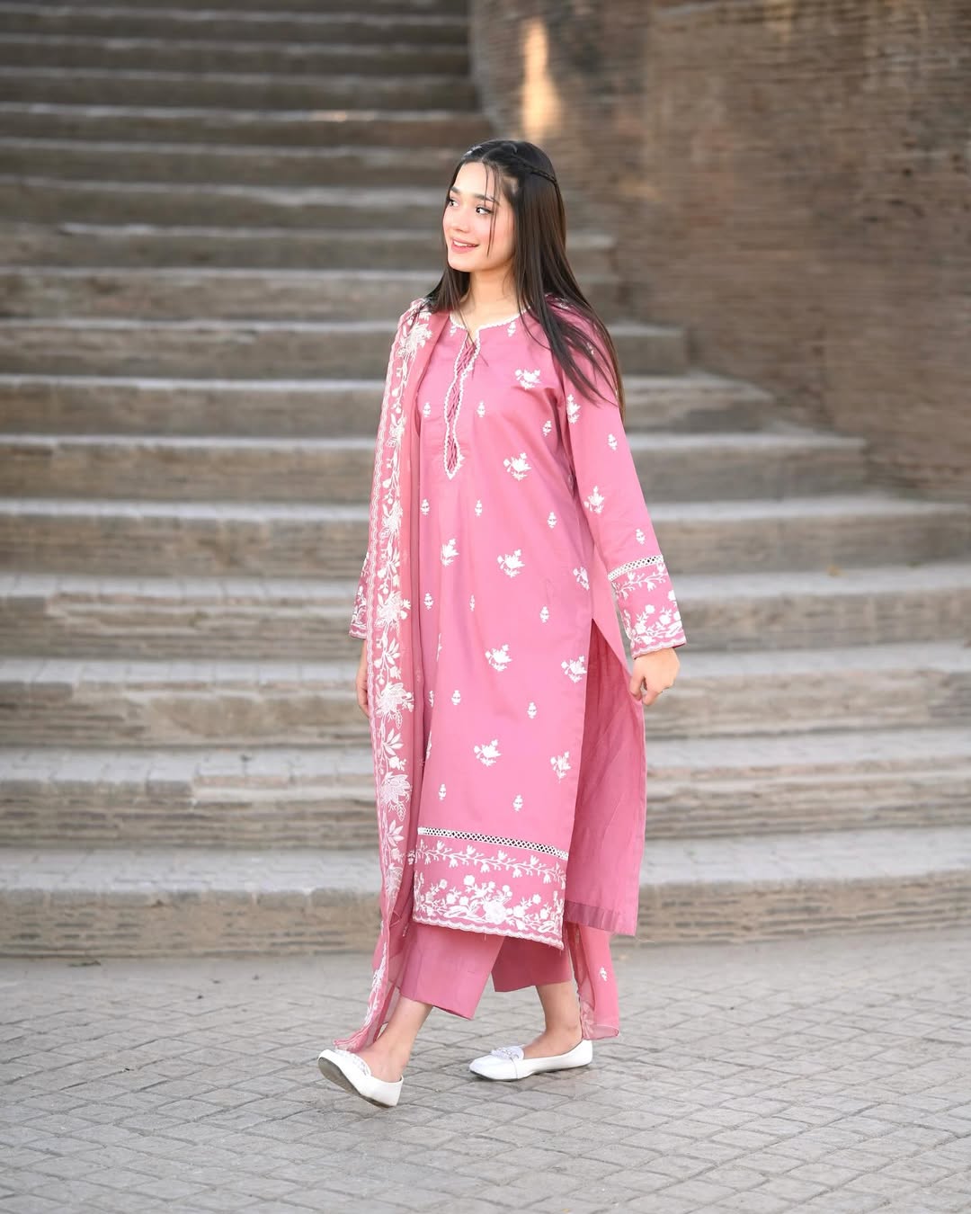 Blush 3pc Embroidered