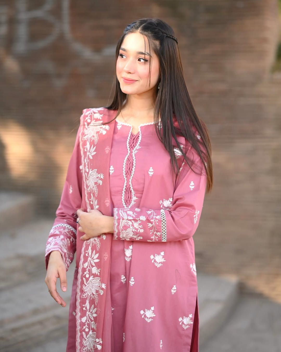 Blush 3pc Embroidered