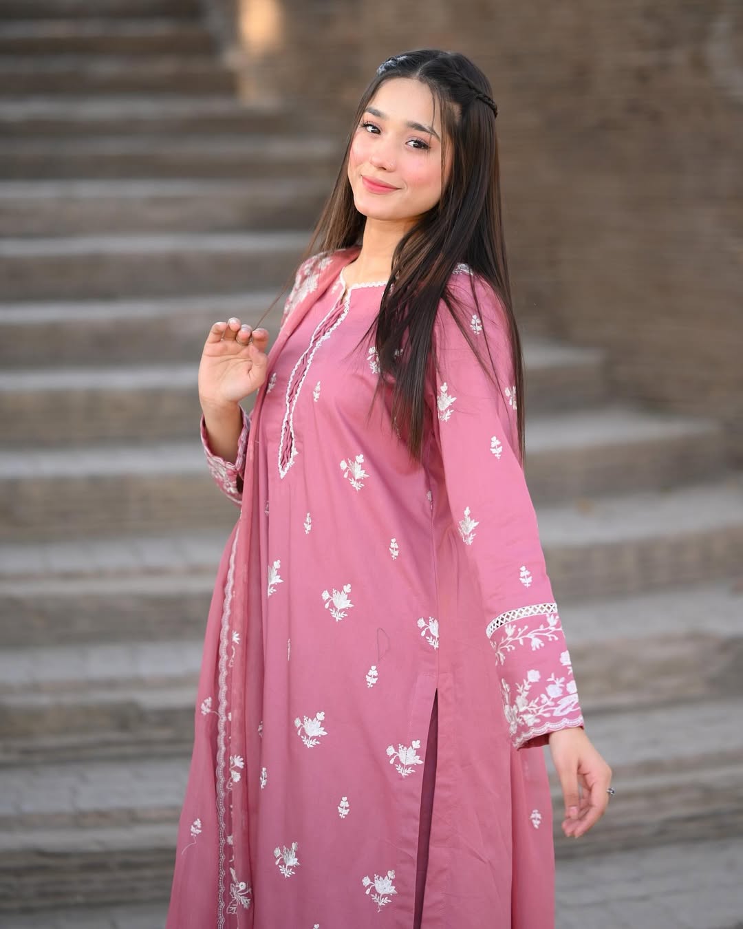 Blush 3pc Embroidered