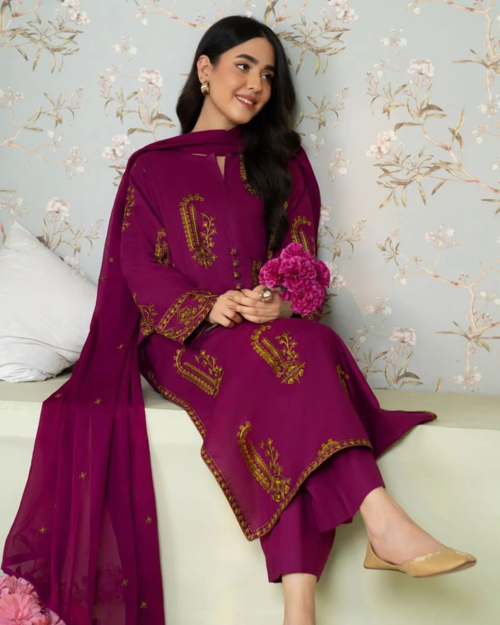 Amber 3pc Embroidered